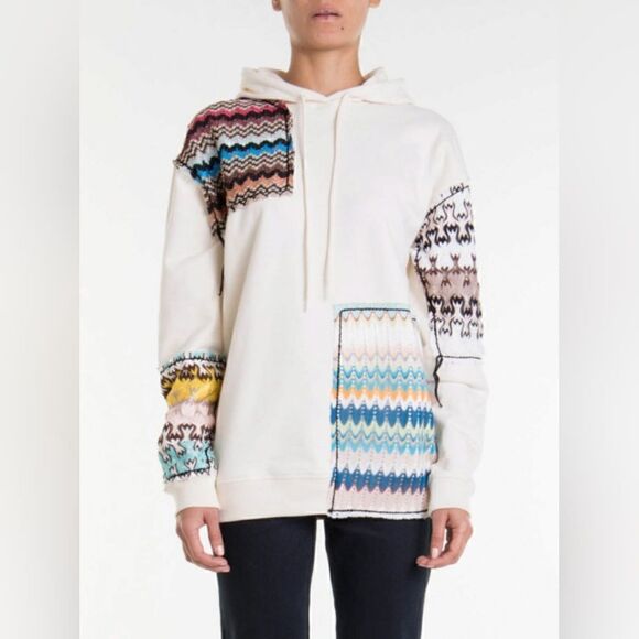 Missoni Elevated Maximalist Cozy Coastal Countryside Patchwork Hoodie XS - Picture 15 of 15